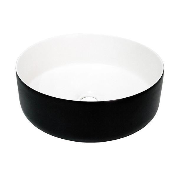 Mito Matte White Round Ceramic Counter Top Basin – 360mm Diameter, Porcelain Sink
