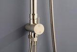 2023 Brushed Brass Gold Stainless Steel 304 made shower set with diverter 200 mm head sprayer hand held head