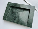 2025 Luxury Matte Green Marble Basin | 1000mm Natural Stone Washbasin | Wall-Mounted/Countertop Design