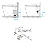Rimless Flush Smart Toilet Wall Hung with Auto Open Bidet Seat & In-Wall Cistern | Blushtaps