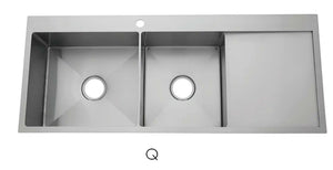 2025 Premium Gunmetal Double Bowl Kitchen Sink | 304 Stainless Steel | Right Drainer | Undermount/Topmount