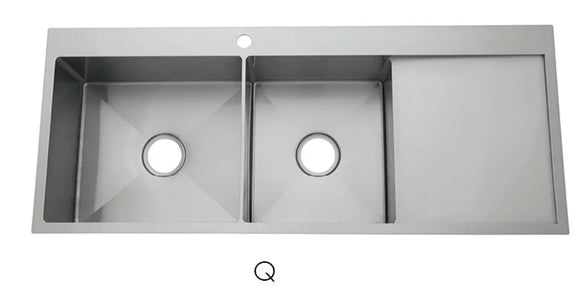 2025 Premium Gunmetal Double Bowl Kitchen Sink | 304 Stainless Steel | Right Drainer | Undermount/Topmount