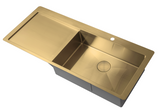 2024 Burnished Brass Gold stainless steel 304 Single bowl kitchen sink with drainer tap hole