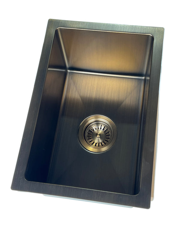 Antique brass Gold Kitchen Sink | 304 Stainless Steel | Single Bowl 550*450*250 mm | PVD Finish