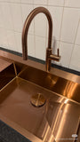 2026 Brushed Copper Gunmetal Kitchen Sink | 304 Stainless Steel | Single Bowl with Drainer | PVD Finish | 1120m