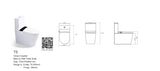 Rimless Tornado Turbo Flush Close-Coupld Smart Toilet with Auto Open Bidet Seat | Blushtaps