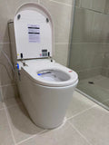 Rimless Tornado Turbo Flush Close-Coupld Smart Toilet with Auto Open Bidet Seat | Blushtaps