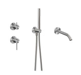 Marine Grade 316s Full Solid stainless steel Made wall mixer set with hand held Spout Combo
