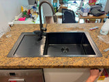 Gunmetal stainless steel Kitchen Sink | 304 Stainless Steel | Single Bowl 980*500*250  mm | PVD Finish