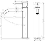 316 Marine Grade high mixer tap faucet slim long spout top mount tall mixer 2026