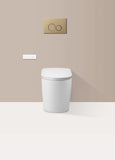 Rimless Flush Smart Toilet Wall Hung with Auto Open Bidet Seat & In-Wall Cistern | Blushtaps