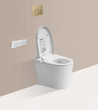 Rimless Flush Smart Toilet Wall Hung with Auto Open Bidet Seat & In-Wall Cistern | Blushtaps