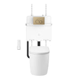 Rimless Flush Smart Toilet Wall Hung with Auto Open Bidet Seat & In-Wall Cistern | Blushtaps