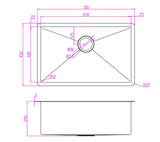 2026 Brushed Gunmetal single long bowl drainer stainless steel 304 kitchen sink