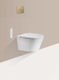 Rimless Tornado Wall Hung Flush Smart Toilet with Slim Bidet Seat & In-Wall Cistern | Blushtaps