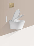 Rimless Tornado Wall Hung Flush Smart Toilet with Slim Bidet Seat & In-Wall Cistern | Blushtaps