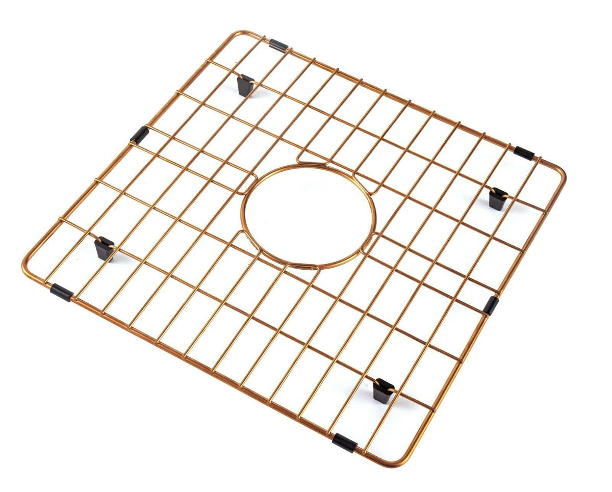 2026 Brushed Copper Gunmetal Kitchen Sink Bottom protector Grid suit K ...