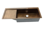 Antique brass Gold Kitchen Sink | 304 Stainless Steel | Single Bowl 550*450*250 mm | PVD Finish