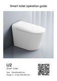 Rimless Flush Smart Toilet with Auto Open Bidet Seat Built in Cistern Foam Shield AI Voice Control | Blushtaps