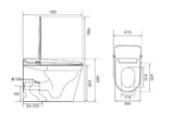 Rimless Flush Smart Toilet with Auto Open Bidet Seat Built in Cistern Foam Shield AI Voice Control | Blushtaps