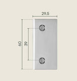 2026 new Shower Glass Clamp in Antique Brass