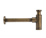 Antique Brass P trap ROUND BOTTLE TRAP