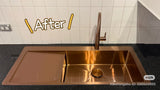 2026 Brushed Copper Gunmetal Kitchen Sink | 304 Stainless Steel | Single Bowl with Drainer | PVD Finish | 1120m