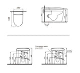 Rimless Flush Smart Toilet Wall Hung with Auto Open Bidet Seat & In-Wall Cistern | Blushtaps