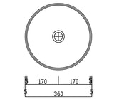 Brushed Nickel Fulted Round 360 mm on top counter basin stainless steel sink