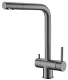 2027 Brushed Gunmetal Pull out Kitchen tap solid stainless steel made