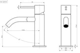 316 Marine Grade Low mixer tap faucet slim long spout top mount tall mixer 2026