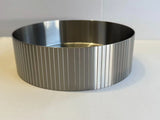 Brushed Nickel Fulted Round 360 mm on top counter basin stainless steel sink