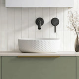 Matte White Dimple Round 360 mm on top counter basin porcelain sink