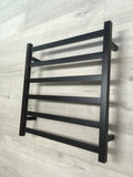 BLACK MATTE NON Heated Towel Rail rack Square AU standard square 6 bar 620 mm wide