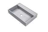 Ultra Modern concrete cement wash basin counter top Matt Black rectangle basin 2022