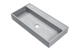 Ultra Modern concrete cement wash basin counter top Matt Black rectangle 800 mm basin 2022