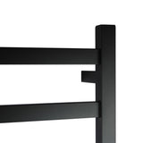 BLACK MATTE Heated Towel Rail rack Square AU standard square 9 bar 620 mm wide
