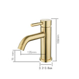 2023 New slim round style basin mount tap low faucet Gunmetal tap mixer spout