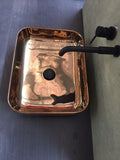 Porcelain Polished ROSE GOLDceramic rectangle  500*390 mm Bowl Counter Top Basin Vanity SINK