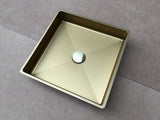 Ultra Modern burnished rose gold brass gold gunmetal black stainless steel basin