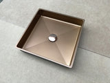 Ultra Modern burnished rose gold brass gold gunmetal black stainless steel basin