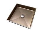 Ultra Modern burnished rose gold brass gold gunmetal black stainless steel basin