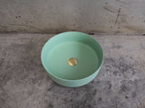 Matte Black matte white Gold Round 360 mm Dia top counter basin porcelain sink