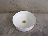 Matte Black matte white Gold Round 360 mm Dia top counter basin porcelain sink