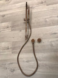 Rose gold copper  matt black shower head set 200 mm round wall arm new mixer