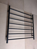 Copy of BLACK MATTE Heated Towel Rail rack Square AU standard square 8 bar 800 wide mm wide
