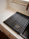 Kitchen sink Roller Mat Dish dryer Rack Brushed Copper Gunmetal gold matte black