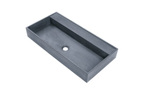 Ultra Modern concrete cement wash basin counter top Matt Dark Grey Classic Wall basin 800 mm 2022