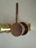 Handle down shower basin wall mixer tap polished rose gold copper  brass made