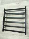 Matte Black  NON Heated Towel Rail rack  square  620 mm wide 650 h matte white